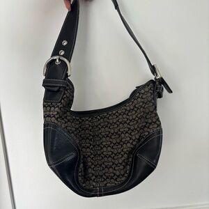 Black and Brown COACH Shoulder Bag
